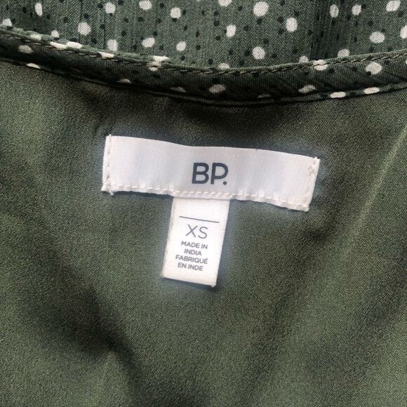 BP DRESS, GREEN / white polka dots size XS - Picture 3 of 5